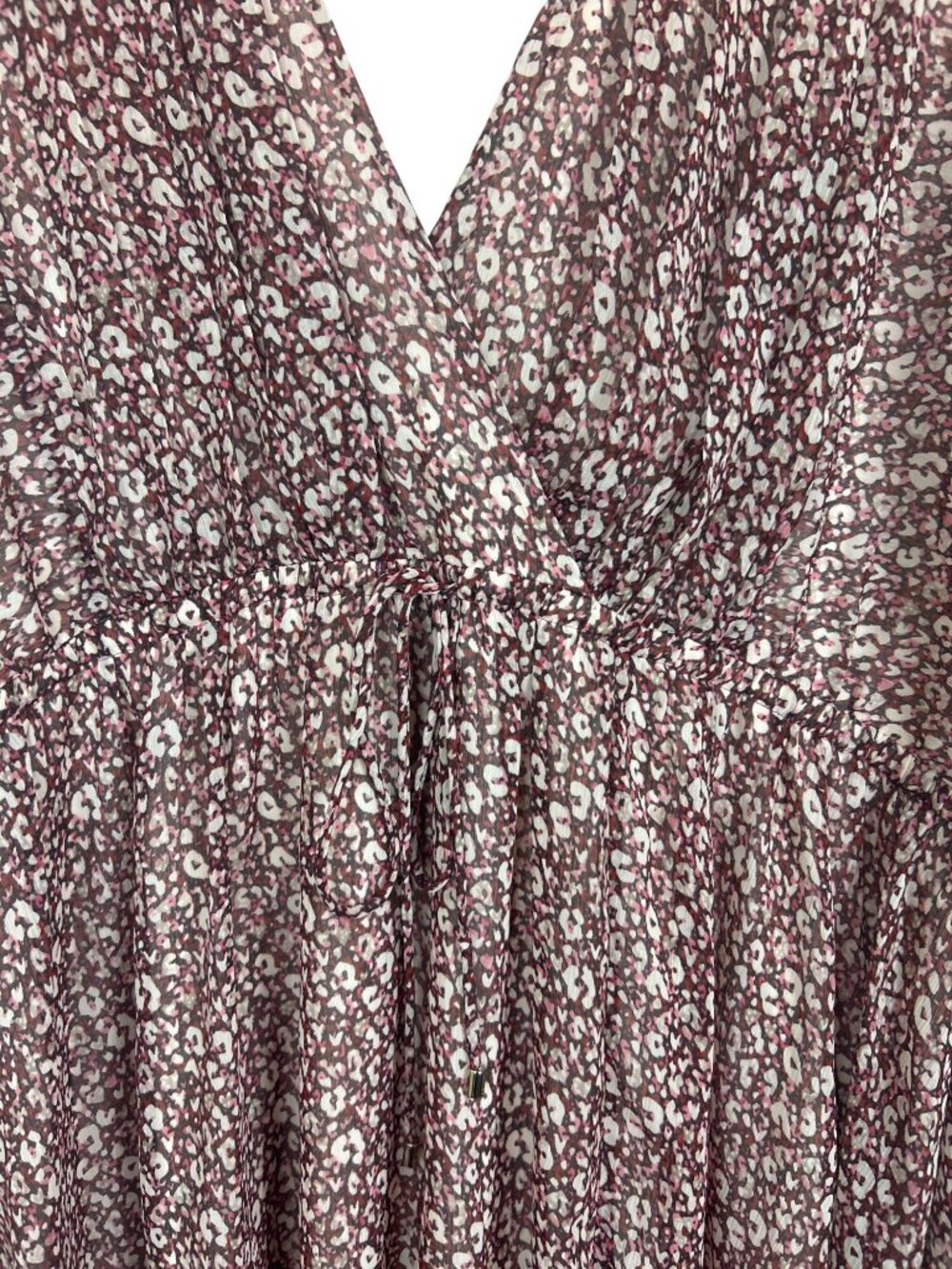 NWT Ted Baker Vallyy Boho Peasant Dress Sz 4 Draped Surplice V-Neck Long Sleeve - Picture 5 of 15